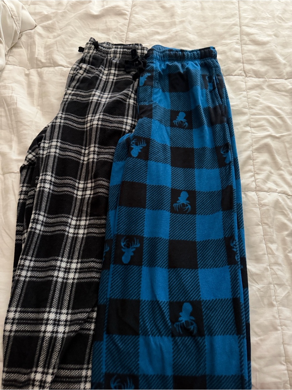 Sonoma Black & Blue Plaid Fleece Pajama Bottoms - Kids